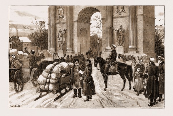 NIHILISM IN RUSSIA: CLOSING OF THE GATES OF ST. PETERSBURG, 1881: THE HORSE GUARDS ON POLICE DUTY