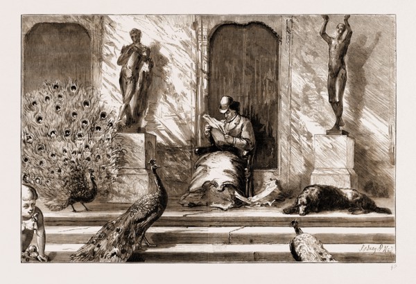 THE FUNERAL OF THE LATE EARL OF BEACONSFIELD, NOTES AT HUGHENDEN: UNDER THE VERANDAH, THE LATE
