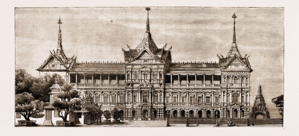 THE ROYAL PALACE AT BANGKOK, THAILAND, 1881