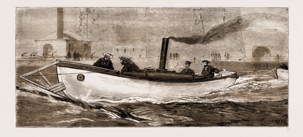 TORPEDO PRACTICE: JUMPING A BOOM, 1881