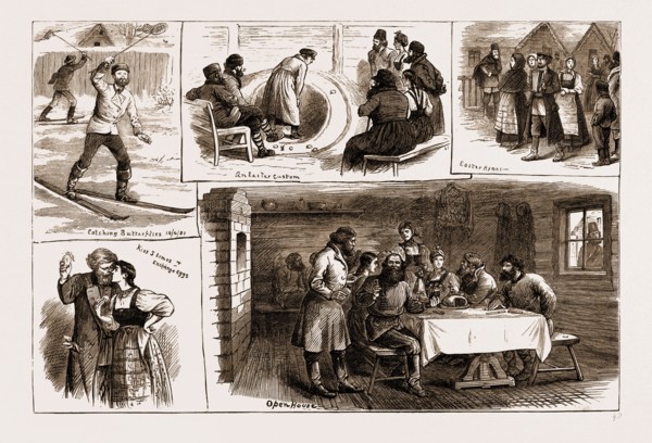 EASTERTIDE IN RUSSIA, AT A VILLAGE NEAR GATSCHINA, WHERE THE CZAR RESIDES, 1881