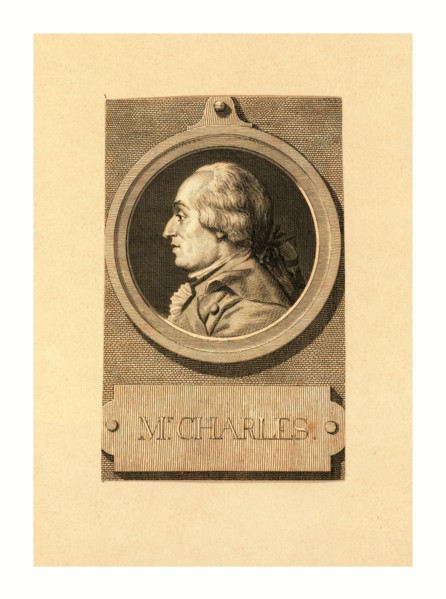 Mr. Charles, Head-and-shoulders profile portrait of French balloonist J.A.C. Charles, who made the