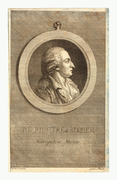 M. Pilatre de Rozier, aeronaut by p. Goulet , engraved by p. Thoenert.