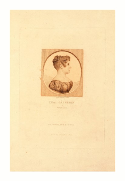 Elisa Garnerin, aeronaut by Jules Porreau, 1854.