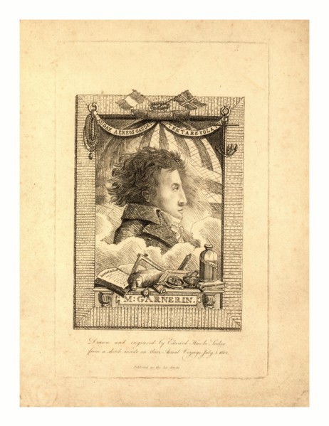 M. Garnerin drawn and engraved by Edward Hawke-Locker, from a sketch made on their aerial voyage