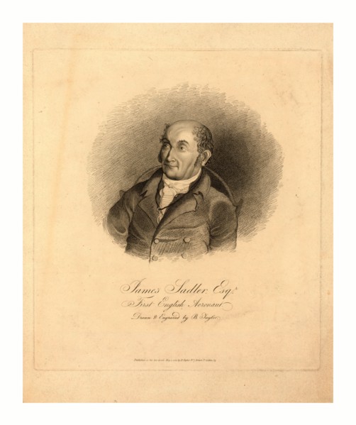 James Sadler, Esqr., first English aeronaut, drawn & engraved by B. Taylor., Published as the act