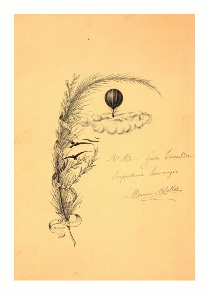 Stationery illustrated with a stalk of wheat wrapped in a banner marked Quo non ascendamus 1879""