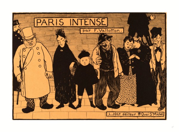 Flix Vallotton, Frontispiece from Paris Intense, Swiss, 1865 - 1925, 1894, lithograph (zinc) on