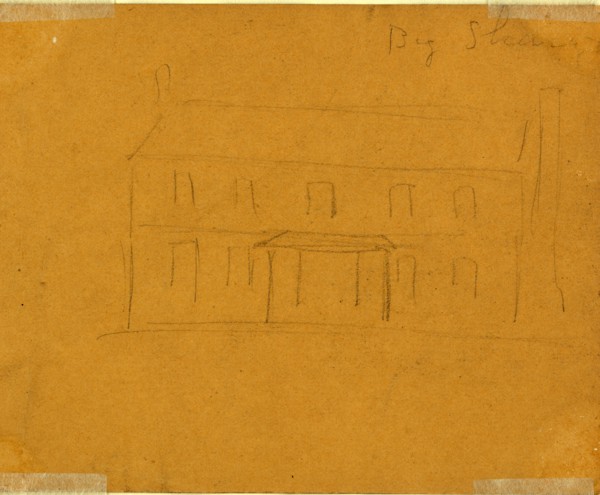 Big Shanty, 1864 June-July, drawing, 1862-1865, by Alfred R Waud, 1828-1891, an american artist
