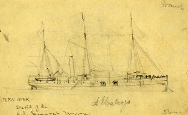 Albatross, between 1860 and 1865, drawing on cream paper pencil, 10.5 x 17.6 cm. (sheet),