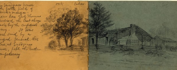 The Snodgrass House on the battlefield of Chickamauga. Near here Genl. Thomas repulsed the last