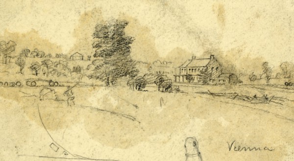 Vienna, between 1860 and 1865, drawing on cream paper pencil, 9.3 x 17.5 cm. (sheet), 1862-1865, by