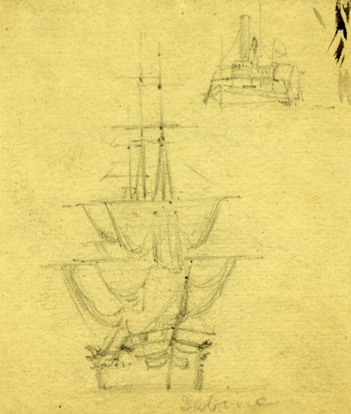 Sabine, between 1860 and 1865, drawing on light green paper pencil, 11.0 x 9.3 cm. (sheet),
