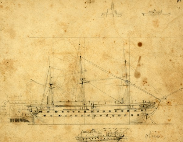 Ohio, between 1860 and 1865, drawing on cream paper pencil, 18.3 x 23.7 cm. (sheet), 1862-1865, by