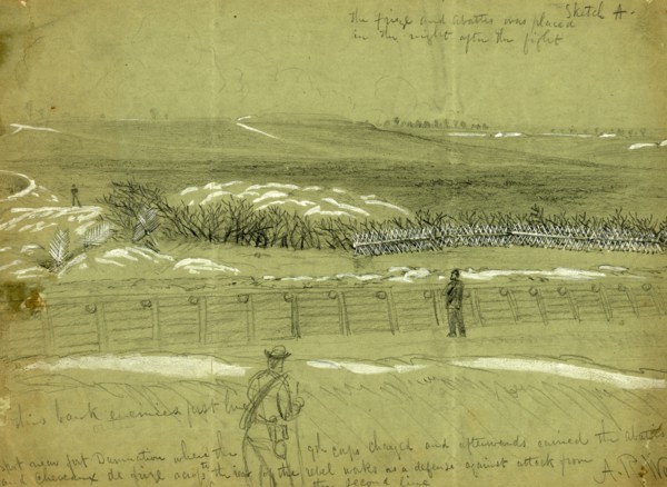 Spot near fort Damnation where the 9th Corps charged and afterwords carried the abattis and
