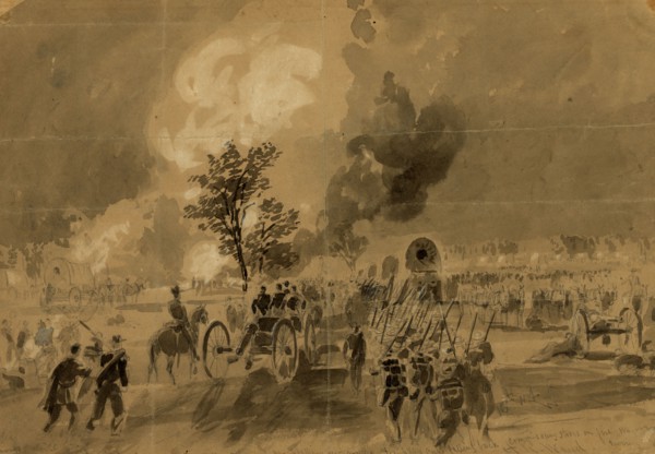 After Gaines Mill Sunday June 29th 1862, drawing, 1862-1865, by Alfred R Waud, 1828-1891, an