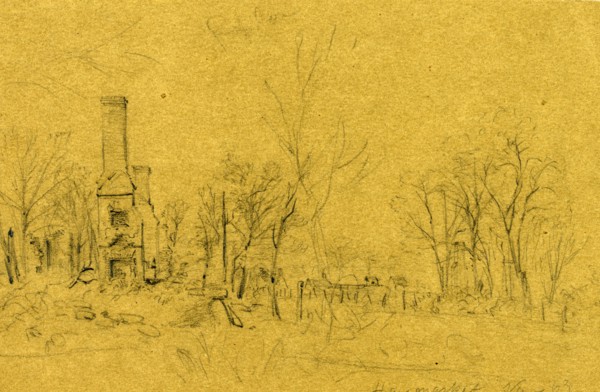 Haymarket, Va. 63, drawing, 1862-1865, by Alfred R Waud, 1828-1891, an american artist famous for