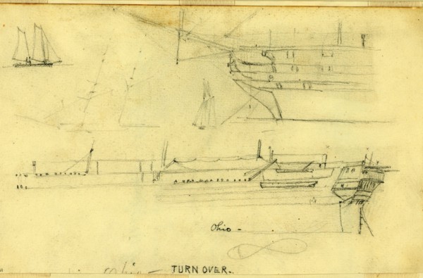 Ohio, drawing, 1862-1865, by Alfred R Waud, 1828-1891, an american artist famous for his American