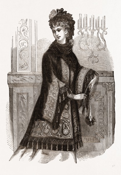 THE STAEL OPERA MANTLE, 19th CENTURY  FASHION