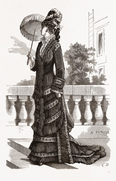 WALKING TOILETTE, 19th CENTURY FASHION