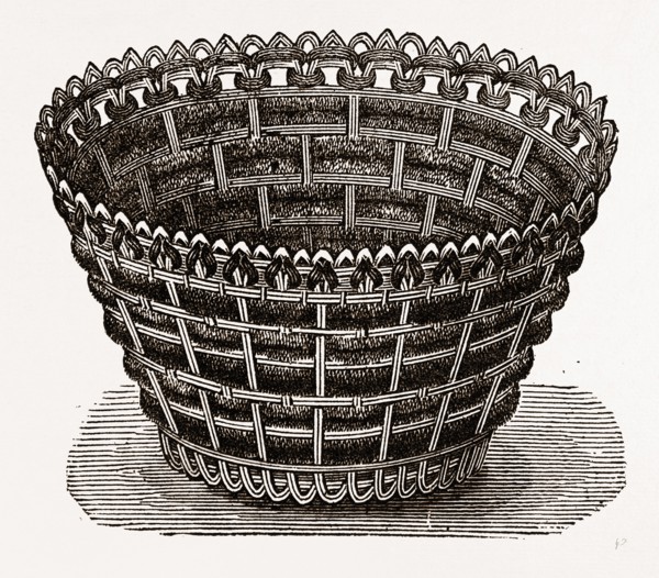 TRAY FOR PAPIER-MACHE, NEEDLEWORK, 19th CENTURY