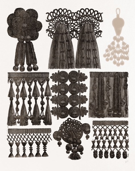 NEW MODELS IN PASSEMENTERIE, NEEDLEWORK, 19th CENTURY EMBROIDERY