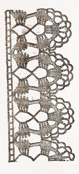 CROCHET EDGING, NEEDLEWORK, 19th CENTURY EMBROIDERY