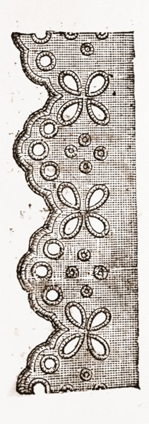 EMBROIDERED EDGING, NEEDLEWORK, 19th CENTURY EMBROIDERY