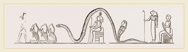 Egyptians offering Human Sacrifice to Serpents