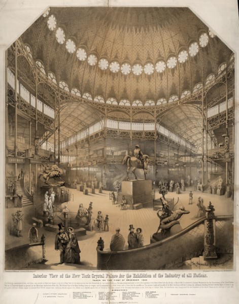 Interior view of the New York Crystal Palace for the exhibition of the industry of all nations;
