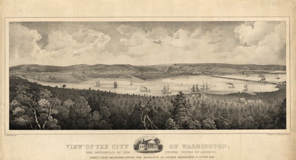 View of the city of Washington, the metropolis of the United States of America, taken from