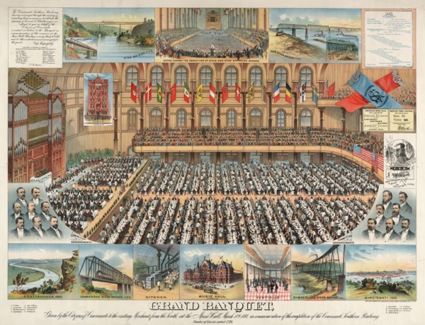 Grand banquet, given by the citizens of Cincinnati, to the visiting merchants from the south, at