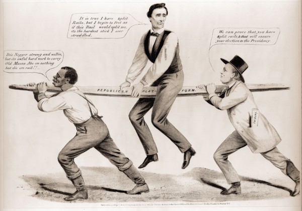 The rail candidate; Currier & Ives.; Maurer, Louis, 1832-1932 , artist; New York : Currier & Ives,