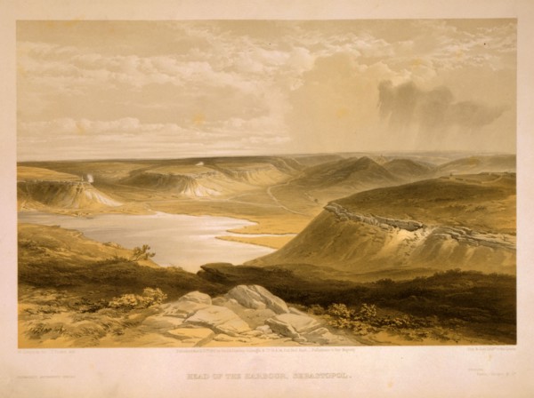 Head of the harbour, Sebastopol / W. Simpson, del. ; T. Picken, lith. ; Day & Son, Lithrs. to the