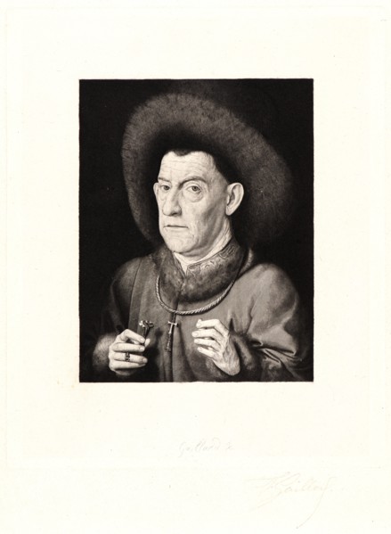 Claude-Ferdinand Gaillard (French, 1834 - 1887). Man with the Pink, 19th century. Engraving.
