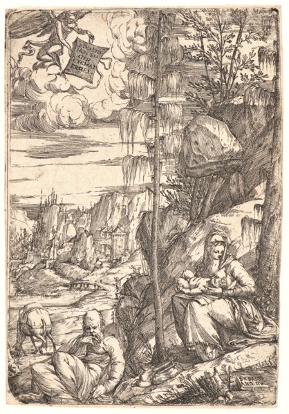 Sebastiano de' Valentinis (Italian, active ca. 1540-1560). Rest on the Flight into Egypt, 16th