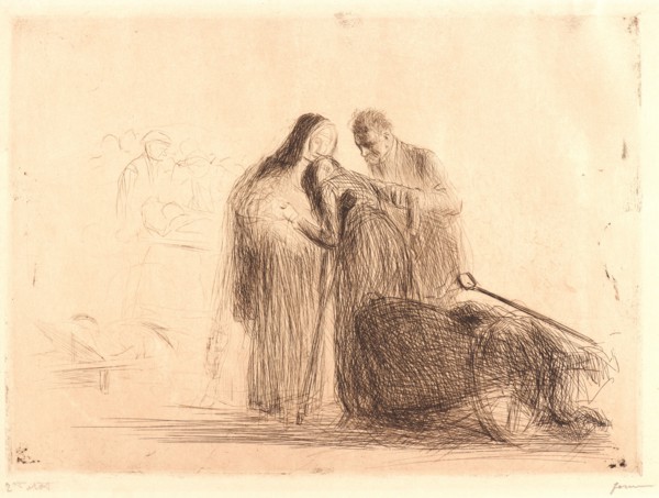 Jean Louis Forain (French, 1852 - 1931). Lourdes: La Paralytique. Etching on wove paper. Plate: 240