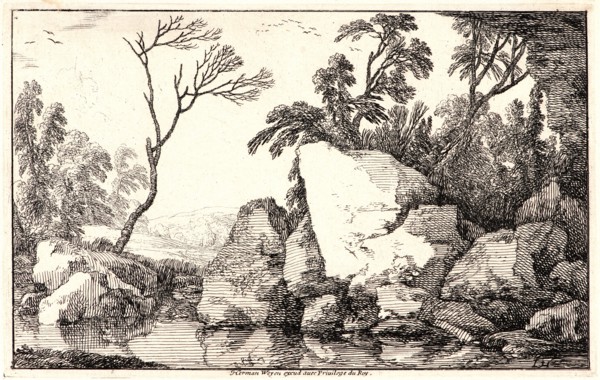 Laurent de La Hyre (French, 1606 - 1656). The Dead Tree (L'Arbre Mort), 1640. Etching.