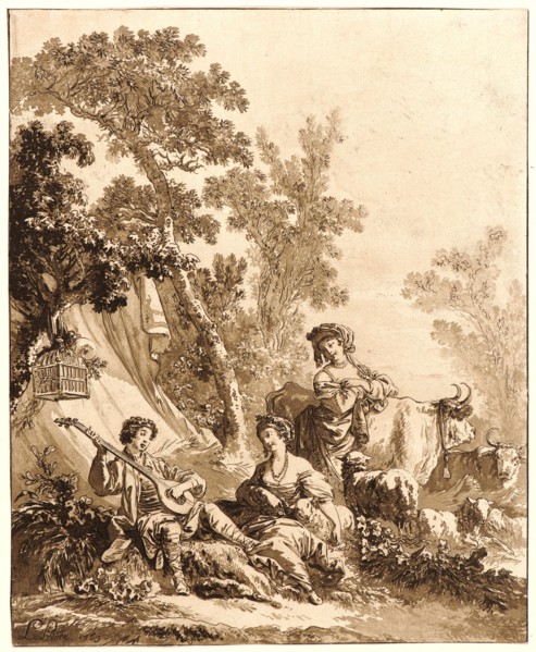 Jean-Baptiste Le Prince (French, 1734 - 1781). Rustic Recreation (La Récréation ChampÃªtre), 1769.