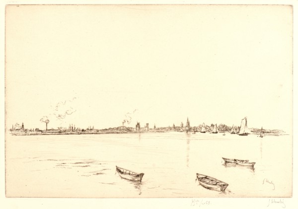 Gustave Leheutre (French, 1861 - 1932). Le Matin au Lazaret, prÃ¨s La Rochelle, 1920. Etching.