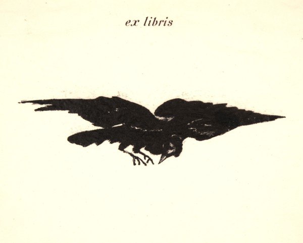 Ãâdouard Manet (French, 1832 - 1883). The Raven (Le corbeau): Flying Raven (ex libris), 1875. From