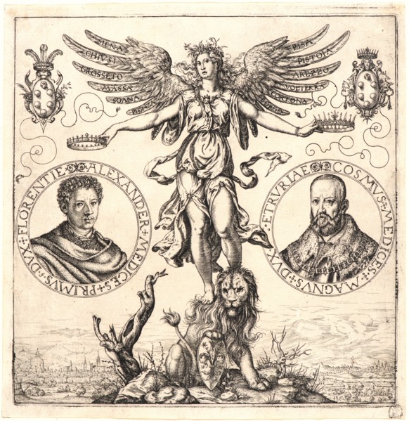 Martino Rota (Italian, ca. 1520 - 1583). Alessandro de Medici and Grand Duke Cosimo I de Medici of