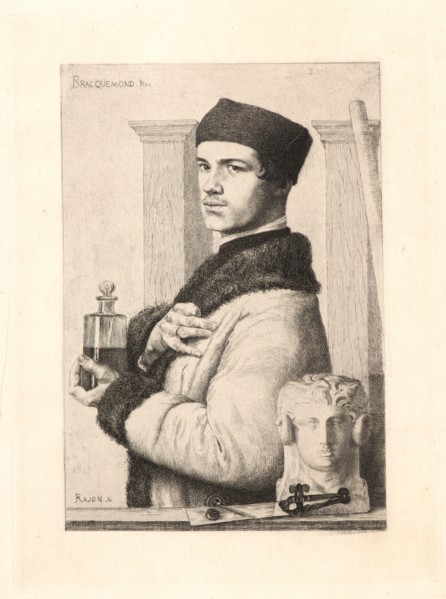 Paul-Adolphe Rajon (French, 1842 - 1888) after Félix Bracquemond (French, 1833 - 1914). Portrait of