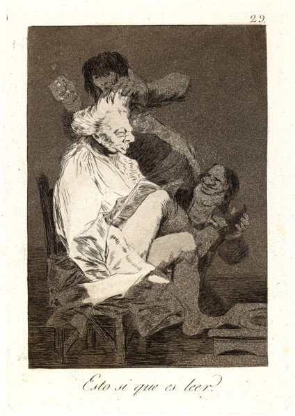 Francisco de Goya (Spanish, 1746-1828). Esto si que es leer. (That certainly is being able to read