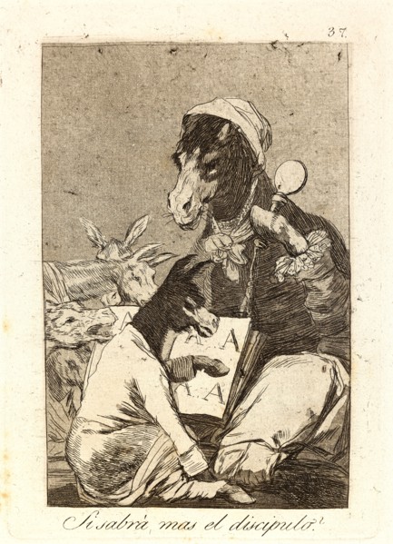 Francisco de Goya (Spanish, 1746-1828). Si sabrÃ¡ mas el discipulo? (Might not the pupil know