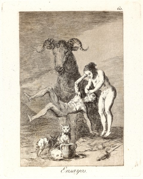 Francisco de Goya (Spanish, 1746-1828). Ensayos. (Trials.), 1796-1797. From Los Caprichos, no. 60.