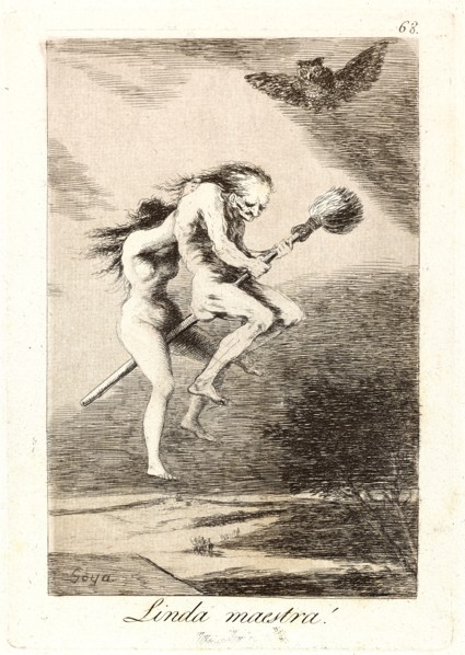 Francisco de Goya (Spanish, 1746-1828). Linda maestra! (Pretty teacher!), 1796-1797. From Los