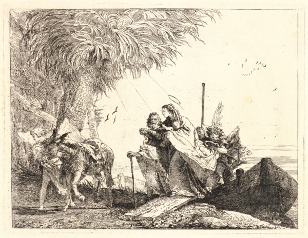 Giovanni Domenico Tiepolo (Italian, 1727 - 1804). The Holy Family Disembarking, 1750-1753. From