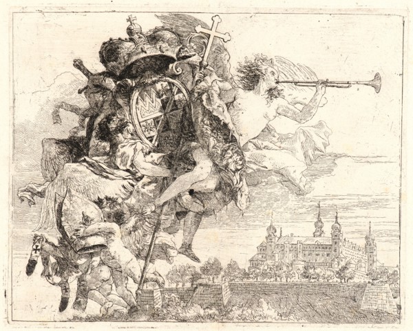 Giovanni Domenico Tiepolo (Italian, 1727 - 1804). Arms of Carl Philipp von Greiffenflau,