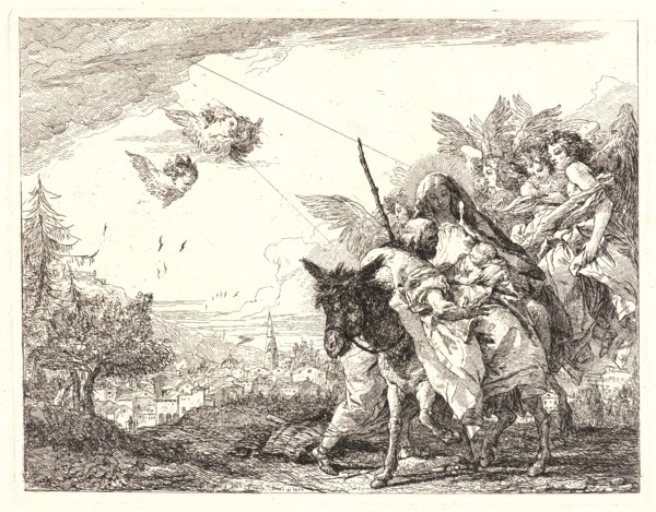 Giovanni Domenico Tiepolo (Italian, 1727 - 1804). Joseph, Standing, Adores the Child, 1750-1753.